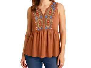 Solitaire Anthropologie Boho Embroidered Blouse Size Small